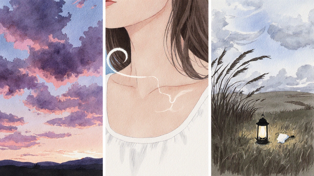 Three vignettes depicting atmospheric, emotional, and thematic rimming passive examples.